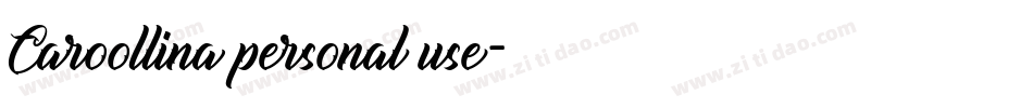 Caroollina personal use字体转换